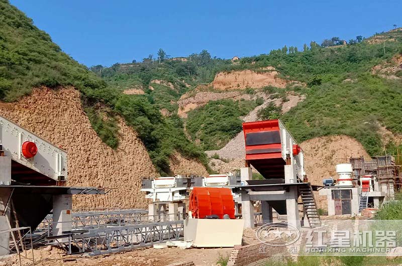 處理硬石料砂石現場 處理硬石料砂石現場